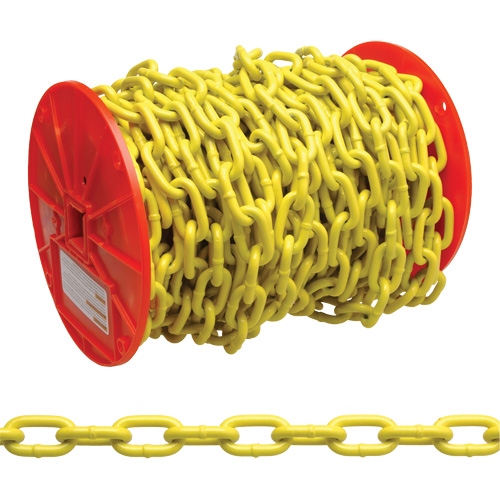 Proof Coil Chain, Low Carbon Steel, 3/16" x 100' (30.4 m) L, Grade 30, 800 lbs. (0.4 tons) Load Capacity D. Morneault & Fils