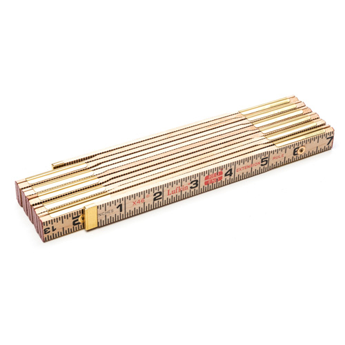 R&egrave;gle pliante, 6' lo, Bois, Graduations de 1/16" D. Morneault & Fils