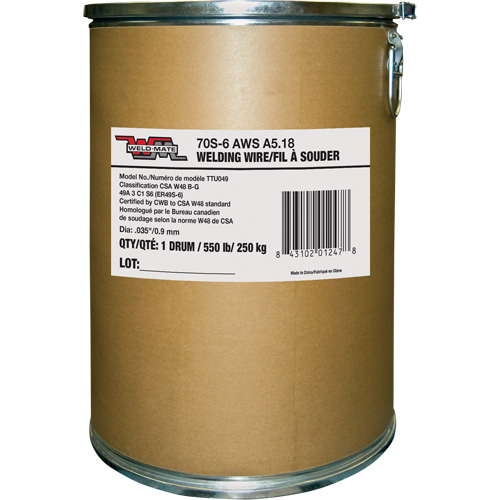 ER70S6 Welding Wire, Carbon Steel, 0.035" Diameter D. Morneault & Fils
