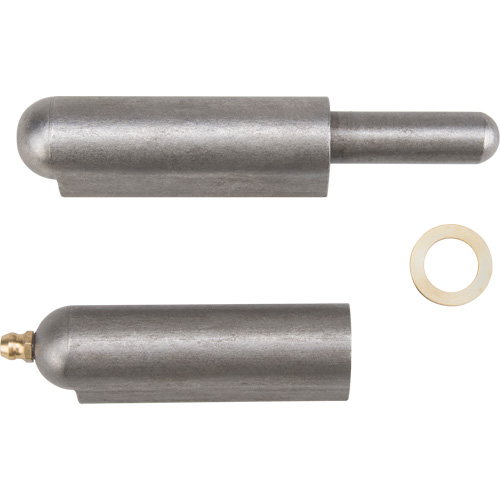 Weld-On Hinge, 0.787" Dia. x 5.906" L, Mild Steel w/Fixed Steel Pin D. Morneault & Fils