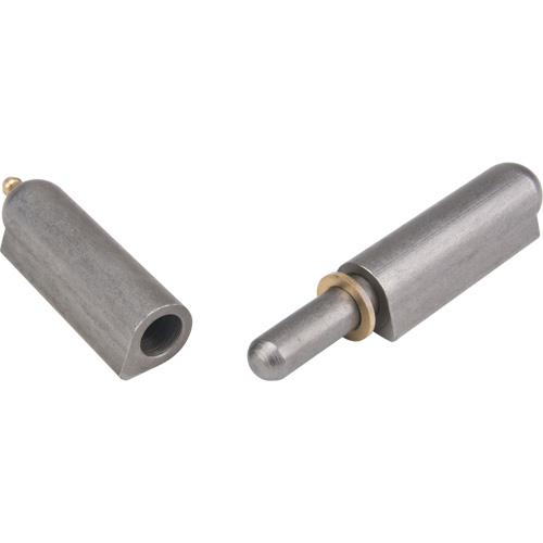 Weld-On Hinge, 0.787" Dia. x 5.906" L, Mild Steel w/Fixed Steel Pin D. Morneault & Fils