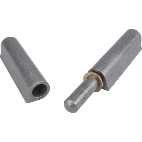 Weld-On Hinge, 1.102" Dia. x 10.236" L, Mild Steel w/Fixed Steel Pin D. Morneault & Fils
