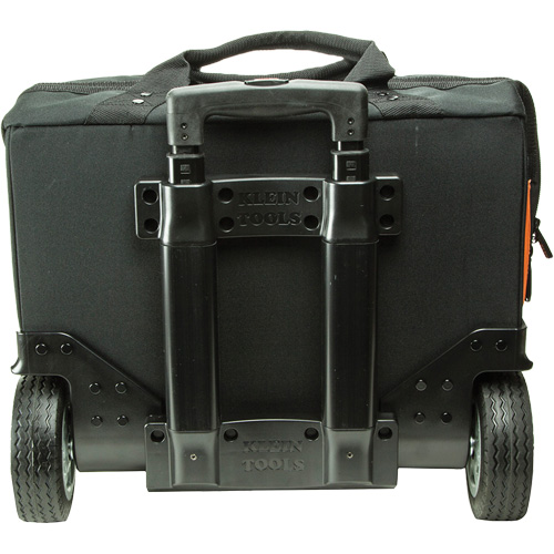Tradesman Pro Rolling Tool Bag, Ballistic Polyester, 24 Pockets, Black/Orange D. Morneault & Fils