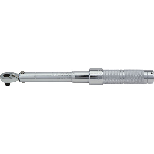 Ratcheting Head Micrometer Torque Wrench, Click, 1/2" Square Drive, 50 - 250 lbf. Ft D. Morneault & Fils