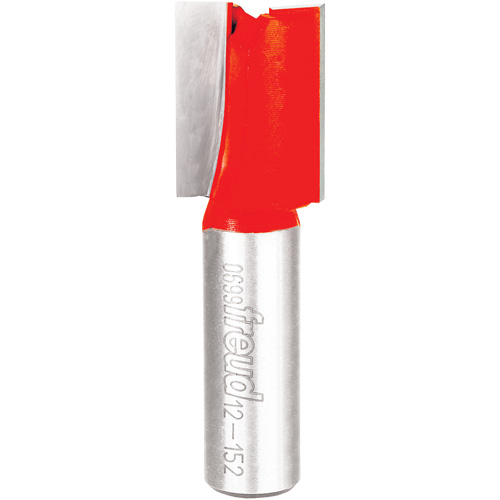 Router Bit - Double Flute Straight Bit, 3/4" Dia., 1-1/4" H, 2-1/2" L, 1/2" Shank D. Morneault & Fils