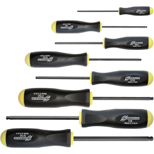 Ball Driver Screwdriver Sets - SAE, 8 Pcs. D. Morneault & Fils