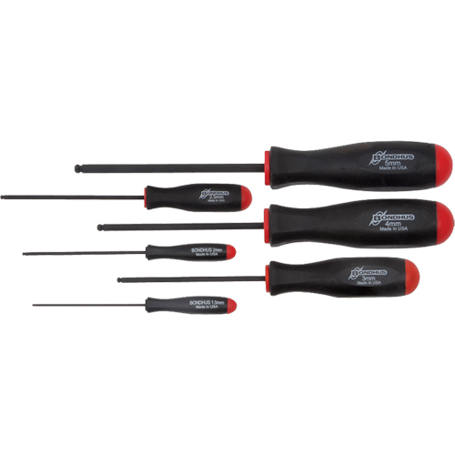 Jeux de tournevis ball driver - M&eacute;trique, 6 mcx D. Morneault & Fils