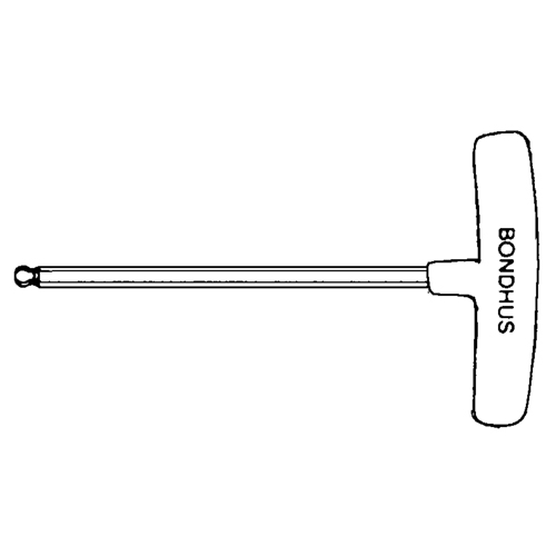 Cl&eacute; hexagonale individuelle SAE, embout Sph&eacute;rique, 3/32" x 6" lo, Poign&eacute;e en T D. Morneault & Fils