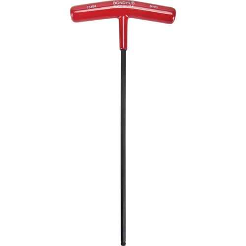 Cl&eacute; hexagonale individuelle m&eacute;trique, embout Sph&eacute;rique, 5 mm x 9,7" lo, Poign&eacute;e en T D. Morneault & Fils