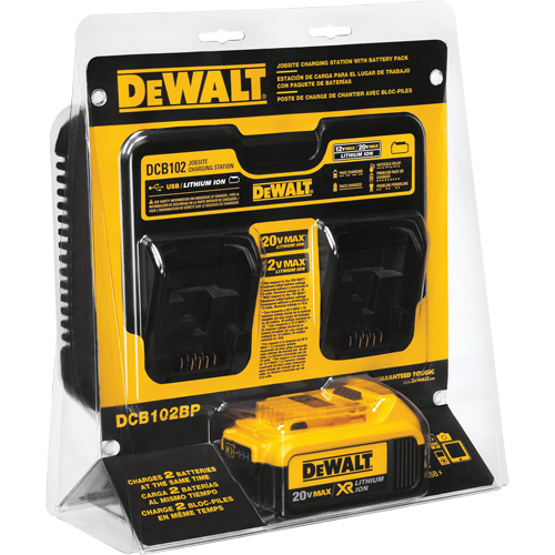 Borne de recharge pour chantier et bloc-piles 4,0 Ah, 12 V/20 V, Lithium-ion D. Morneault & Fils