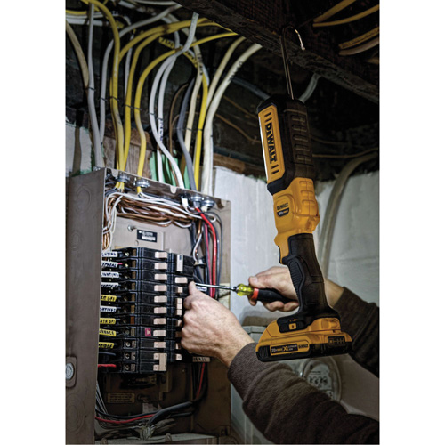 Max Cordless Hand-Held Area Light, LED, 500 Lumens, 3 Hrs. Run Time, Rechargeable Batteries, Not Included D. Morneault & Fils