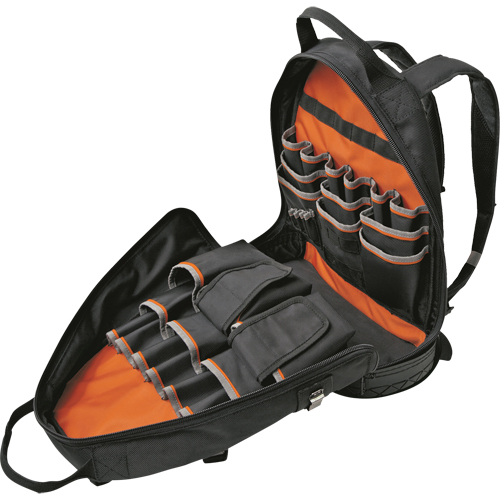 Organiseur de sac &agrave; dos d'&eacute;lectricien Tradesman Pro, 14" lo x 7" la, Noir, Balistique D. Morneault & Fils