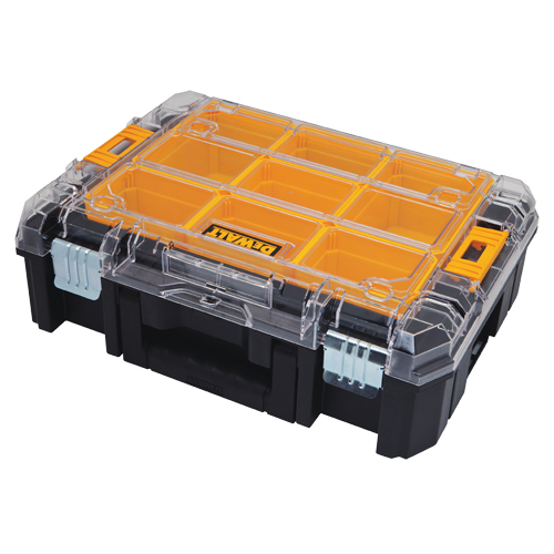 Organisateur avec couvercle transparent TSTAK V, 17-1/4" x 13" x 6", Noir D. Morneault & Fils