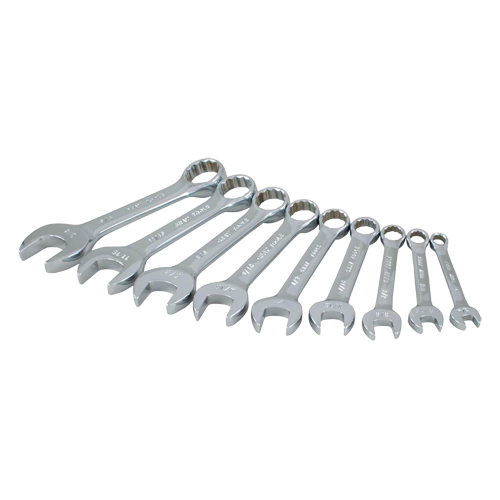 Stubby Wrench Set, Combination, 9 Pieces, Imperial D. Morneault & Fils