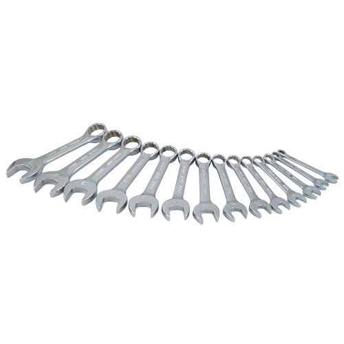Stubby Wrench Set, Combination, 14 Pieces, Metric D. Morneault & Fils