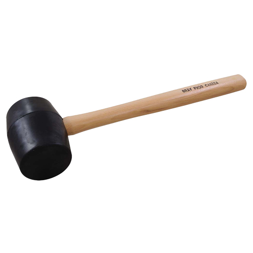 Rubber Mallet, 28 oz., Wood Handle, 16-3/4" L D. Morneault & Fils