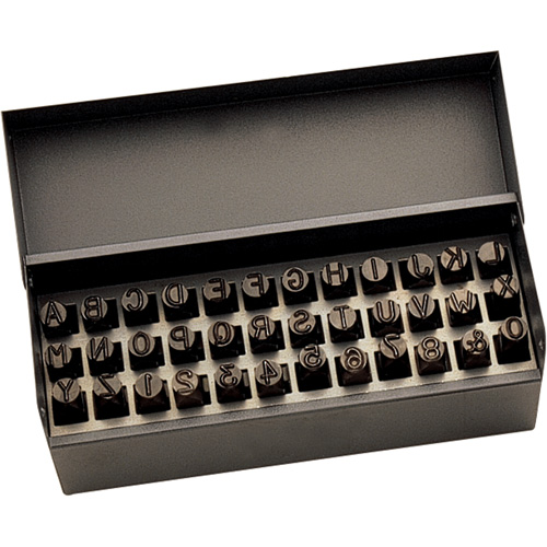 Letter & Number Hand Stamp Set, 36 Pieces D. Morneault & Fils