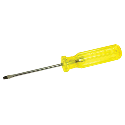 Slotted Screwdriver, 3/16", 8-1/4" L, Plastic Handle D. Morneault & Fils