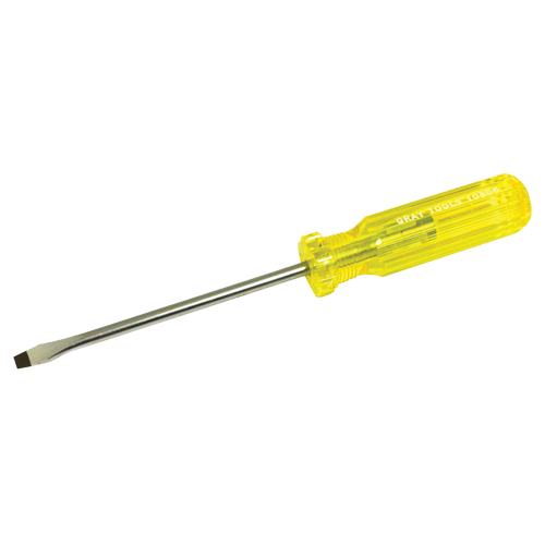 Slotted Screwdriver, 1/4", 9-7/16" L, Plastic Handle D. Morneault & Fils