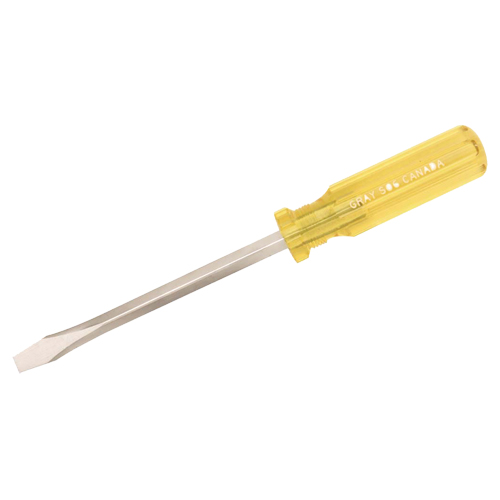 Tournevis fendu, 1/4", 6-3/4" lo, Prise Plastique D. Morneault & Fils
