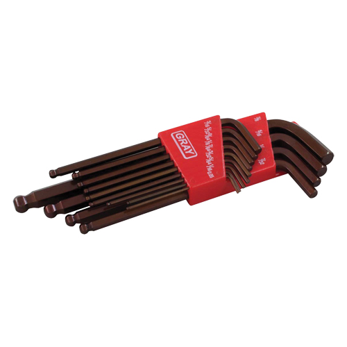 Long Arm Ball Hex Key Set, 13 Pcs., Imperial D. Morneault & Fils