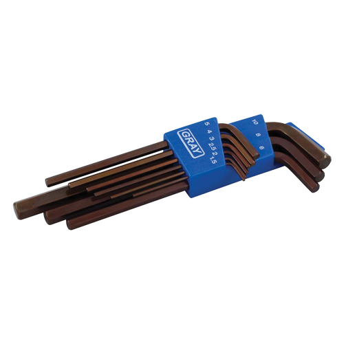 Extra Long Arm Hex Key Set, 9 Pcs., Metric D. Morneault & Fils