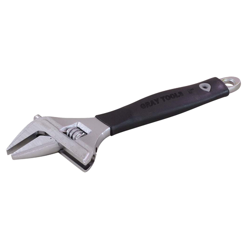 Adjustable Wrench, 8-1/4" L, 1-1/2" Max Width, Polished D. Morneault & Fils