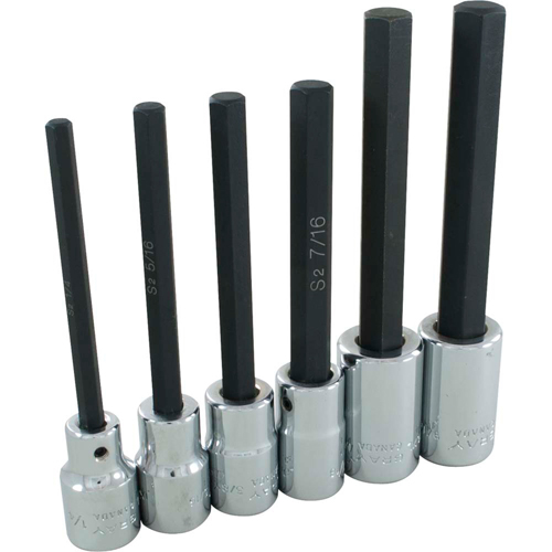 Hex Head Socket Set, Hex, 1/2" Drive, 6 Pcs D. Morneault & Fils