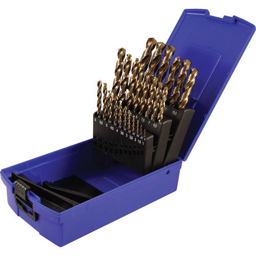 Drill Bit Set, 25 Pieces, High Speed Cobalt D. Morneault & Fils