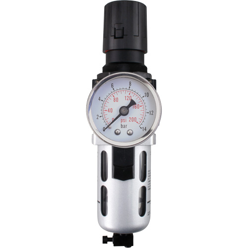 Modular Air Filter/Regulator (Gauge Included), 1/4" NPT, 145 PSI, 0.3 fl. oz. Capacity D. Morneault & Fils