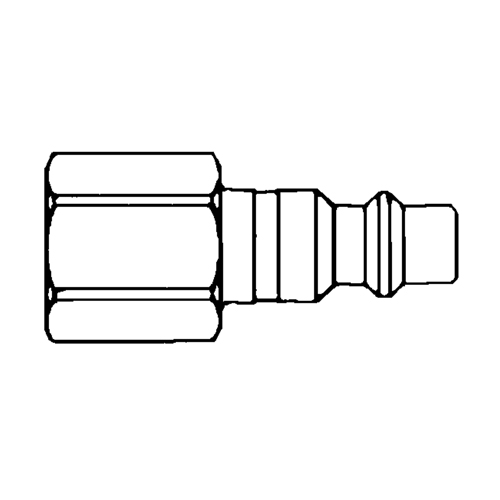 Raccords rapides - 1/2" industriel, &agrave; soupape/1 voie - Abouts, 3/8" D. Morneault & Fils