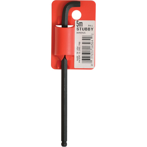 Long-Arm Hex Key Wrench, Ball End, 5 mm x 119 mm L, L Shape D. Morneault & Fils