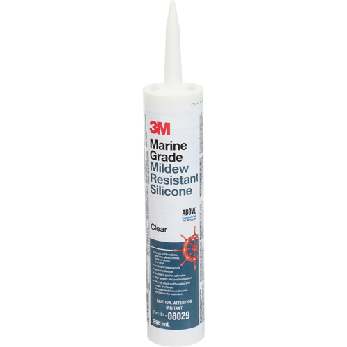 Marine Grade Silicone Sealant, 296 ml, Cartridge, Clear D. Morneault & Fils