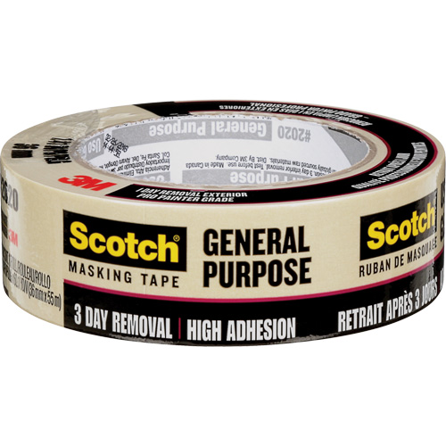 Ruban-cache Scotch pour entrepreneurs 2020, 36 mm (1-1/2") x 55 m (180'), Beige D. Morneault & Fils