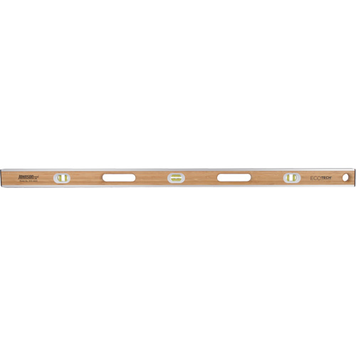 Niveau en bambou Eco-Tech, Poutre en I, 48" lo, Bois, 3, Non magn&eacute;tique D. Morneault & Fils