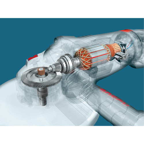 Grande meule angulaire &agrave; haute performance, 9", 120 V, 15 A, 6500 Tr/min D. Morneault & Fils