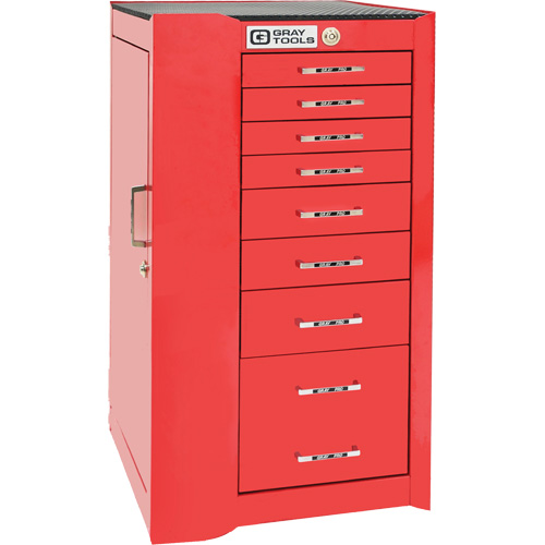 Armoire compl&eacute;mentaire gauche de s&eacute;rie Pro+, 8 tiroirs, 19" la x 19" p x 36-1/2" h, Rouge D. Morneault & Fils