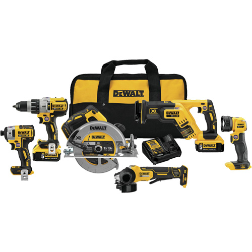 Max XR&reg; Brushless 6-Tool Combo Kit, Lithium-Ion, 20 V D. Morneault & Fils