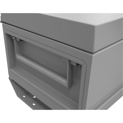 Jobsite Storage Box, 32" x 19" x 17-13/16", Steel, Grey D. Morneault & Fils
