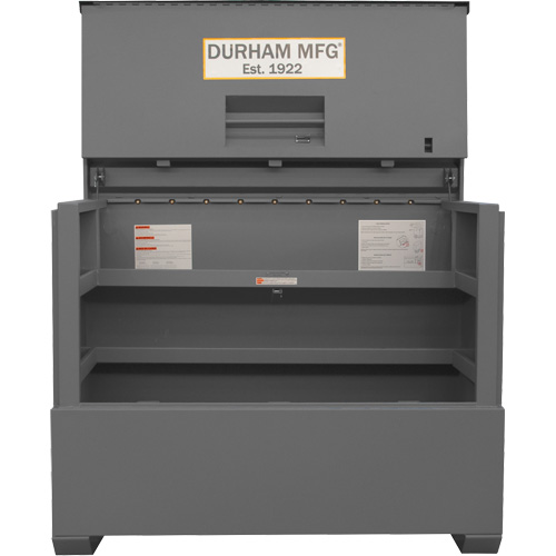 Piano Style Jobsite Storage Box, 60-1/2" W x 34-3/4" D x 49-3/8" H, Grey D. Morneault & Fils