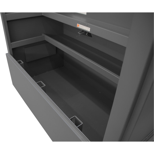 Piano Style Jobsite Storage Box, 60-1/2" W x 34-3/4" D x 49-3/8" H, Grey D. Morneault & Fils