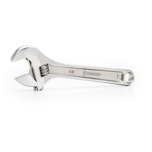 Adjustable Wrench - Bagged, 8" L, 1-1/8"/29 mm Max Width, Chrome D. Morneault & Fils