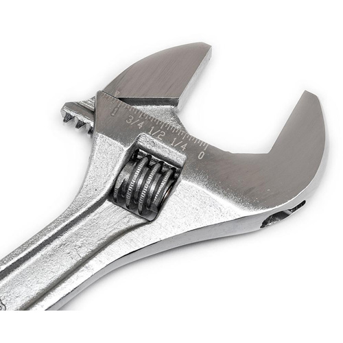 Adjustable Wrench - Bagged, 8" L, 1-1/8"/29 mm Max Width, Chrome D. Morneault & Fils