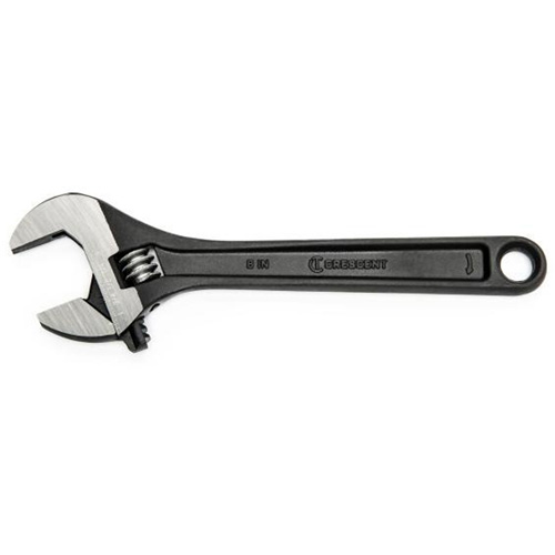 Adjustable Wrench, 8" L, 1-1/8" Max Width, Black Oxide D. Morneault & Fils