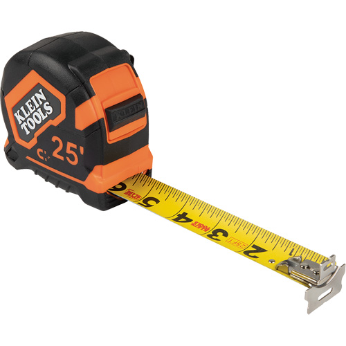 Magnetic Double-Hook Tape Measure, 25', Imperial Graduations D. Morneault & Fils