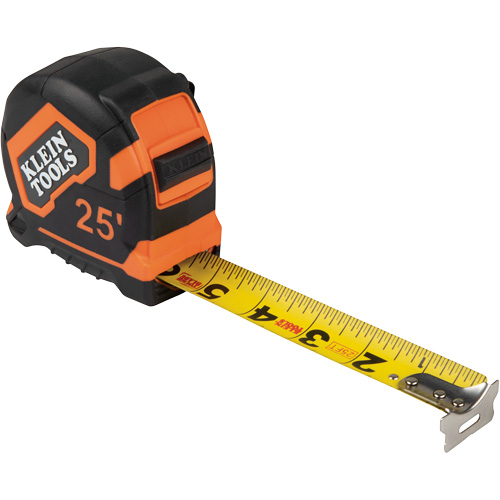 Tape Measure with Belt Clip, 25', 1/16" Graduations D. Morneault & Fils