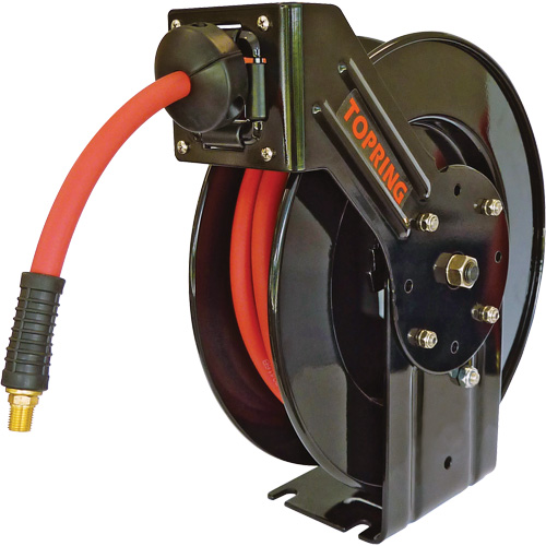 Topreel/Airflex Hose Reel, Air/Water, 3/8" x 65', Single Hose, 250 PSI D. Morneault & Fils