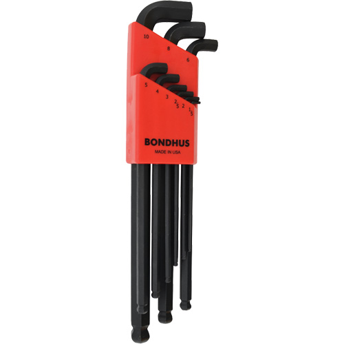 Stubby Ball End Hex Key Set, 9 Pcs., Metric D. Morneault & Fils