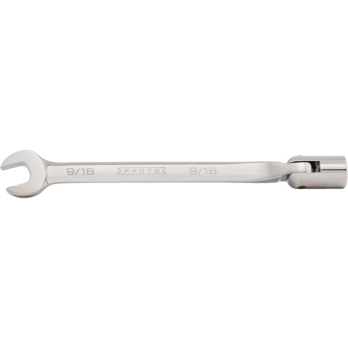 Combination Flex-Head Wrench, 12 Point, 3/8", Satin Finish D. Morneault & Fils