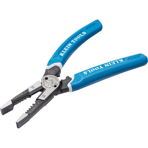 Klein-Kurve&reg; Heavy-Duty Wire Stripper, Cutter & Crimper Multi-Tool, 8-1/4" L, 8 - 20 AWG D. Morneault & Fils